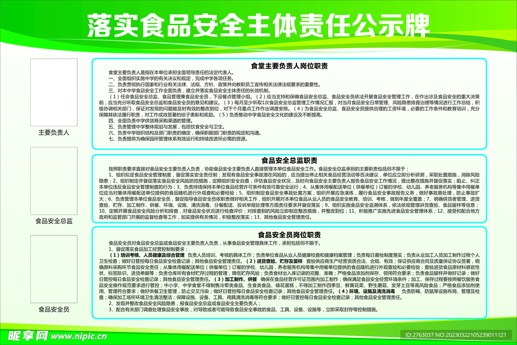 食品安全责任落实：食品安全责任落实情况食品安全状况进行 